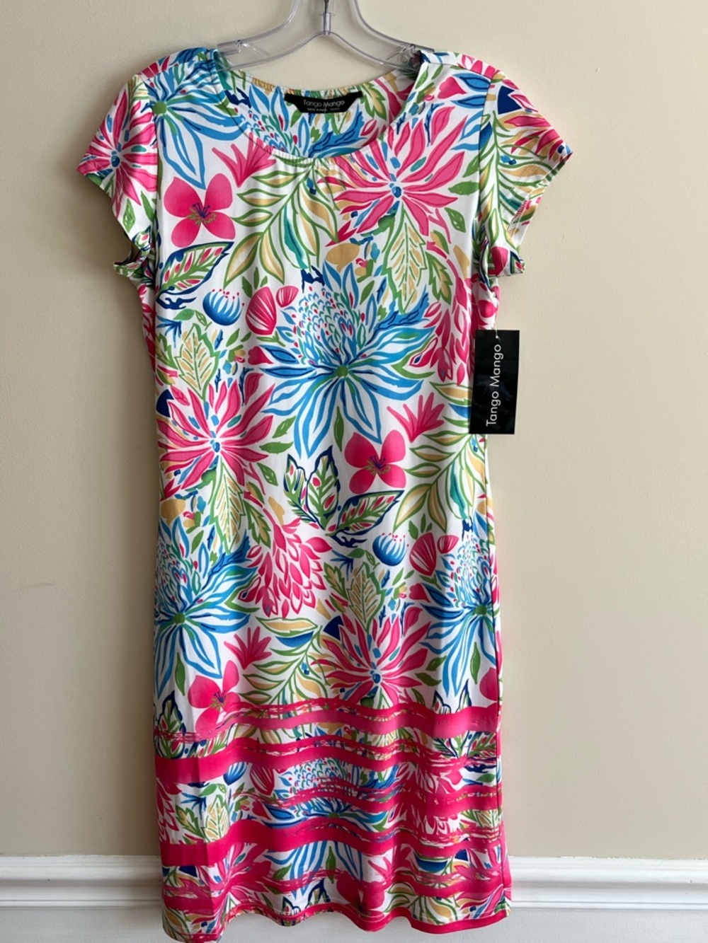 TANGO MANGO JET STREAM UPF50 CAP SLEEVE SHIFT DRESS - NWT - XS